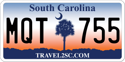 SC license plate MQT755