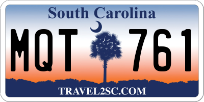 SC license plate MQT761