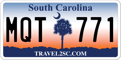 SC license plate MQT771