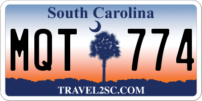 SC license plate MQT774