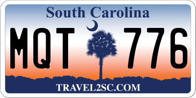 SC license plate MQT776