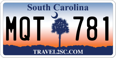SC license plate MQT781
