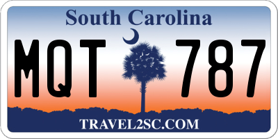 SC license plate MQT787