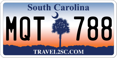 SC license plate MQT788