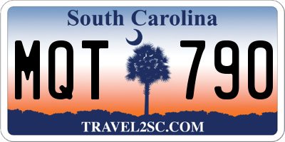 SC license plate MQT790
