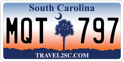 SC license plate MQT797