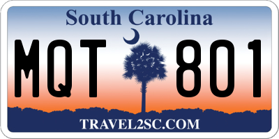 SC license plate MQT801