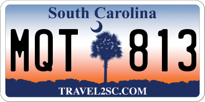 SC license plate MQT813