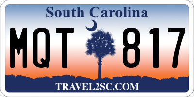 SC license plate MQT817