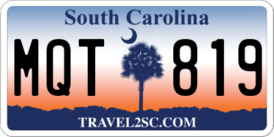 SC license plate MQT819