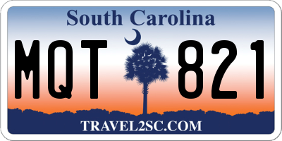 SC license plate MQT821