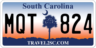 SC license plate MQT824