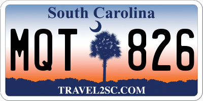 SC license plate MQT826