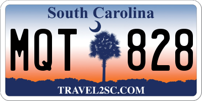 SC license plate MQT828