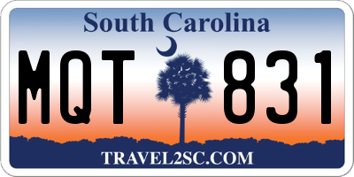 SC license plate MQT831