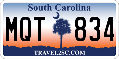 SC license plate MQT834