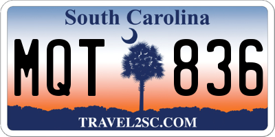 SC license plate MQT836
