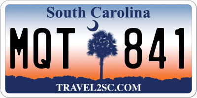 SC license plate MQT841