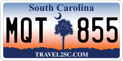 SC license plate MQT855