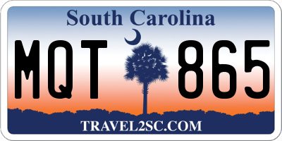SC license plate MQT865