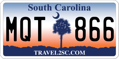 SC license plate MQT866