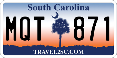 SC license plate MQT871