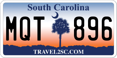 SC license plate MQT896