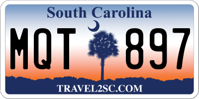 SC license plate MQT897