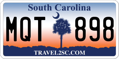 SC license plate MQT898