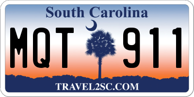 SC license plate MQT911
