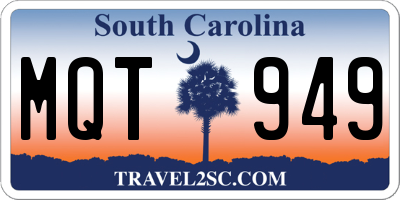 SC license plate MQT949