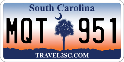 SC license plate MQT951