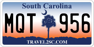 SC license plate MQT956