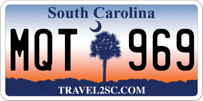 SC license plate MQT969