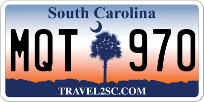 SC license plate MQT970