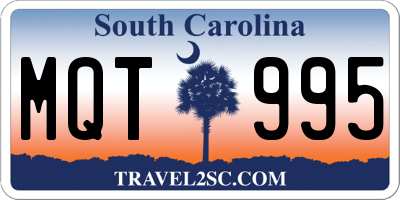 SC license plate MQT995