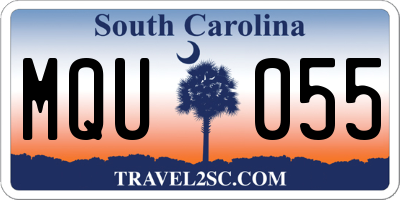 SC license plate MQU055