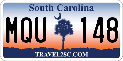 SC license plate MQU148