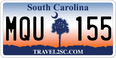SC license plate MQU155