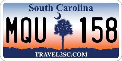 SC license plate MQU158