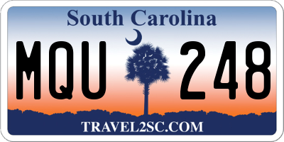 SC license plate MQU248