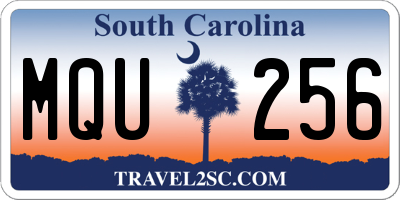 SC license plate MQU256