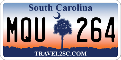 SC license plate MQU264