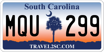 SC license plate MQU299