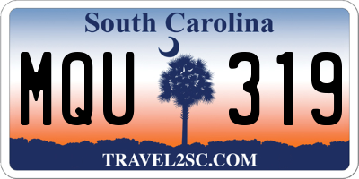 SC license plate MQU319