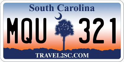 SC license plate MQU321