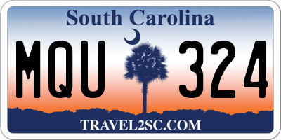 SC license plate MQU324