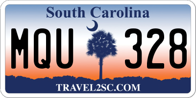 SC license plate MQU328