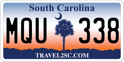 SC license plate MQU338