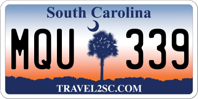SC license plate MQU339